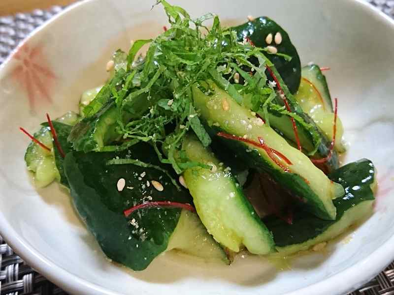 たたきキュウリ　ゴマ油